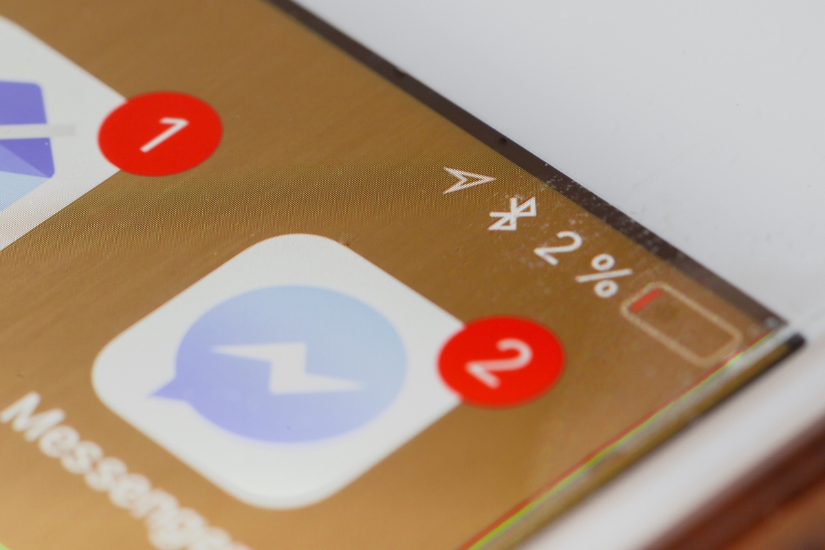 prikaz 2 posto baterije na telefonu